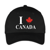 I Love Canada ball cap featuring the red maple leaf