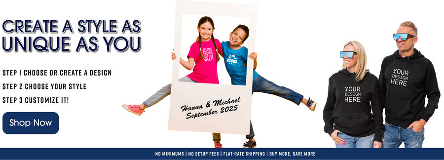 Custom TShirts Ottawa, Canada Home Page Header Featuring Custom TShirts Created and personalized by you