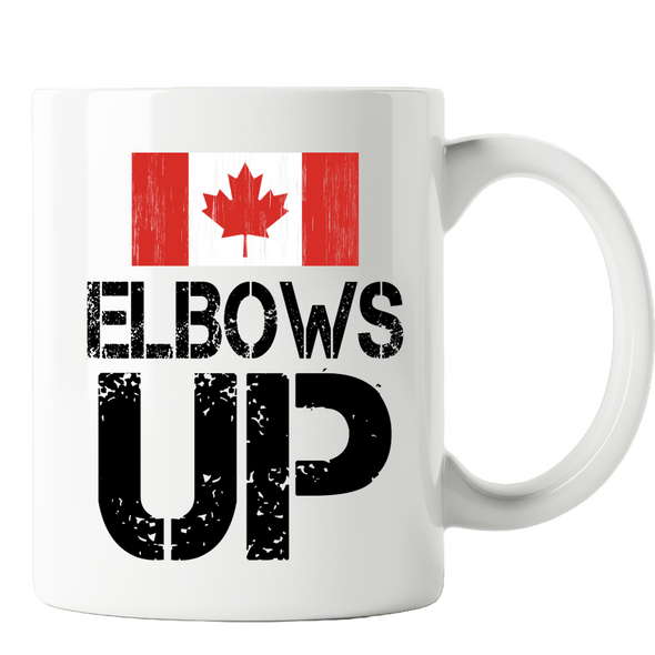 Elbows Up with the Canadian Flag 11oz Mug