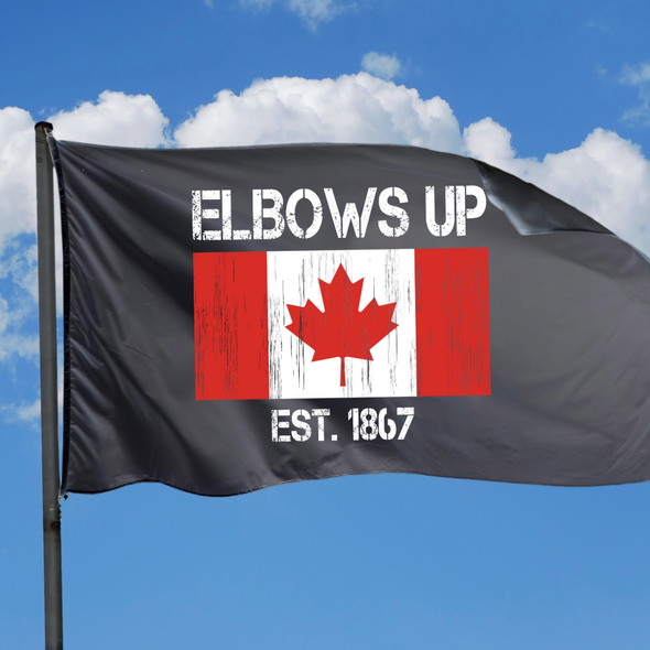 Elbows Up Canadian Flag