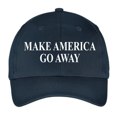Maga in white text on navy ball cap