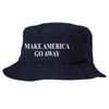 Richardson hat in navy with white Make America Go Away text