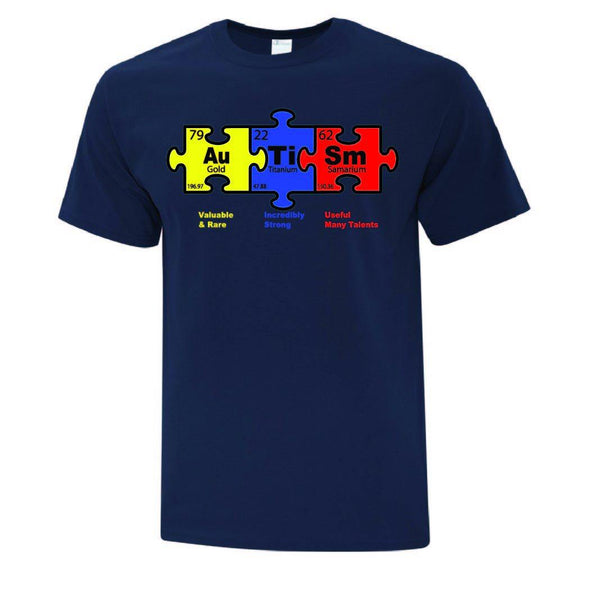 Periodic Table Inspired Autism TShirt - Printwell Custom Tees