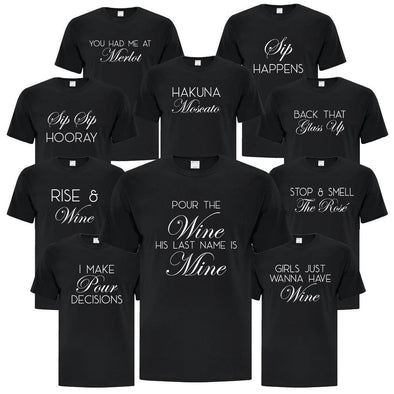 Wine Inspired Bachelorette Collection - Custom T Shirts Canada by Printwell