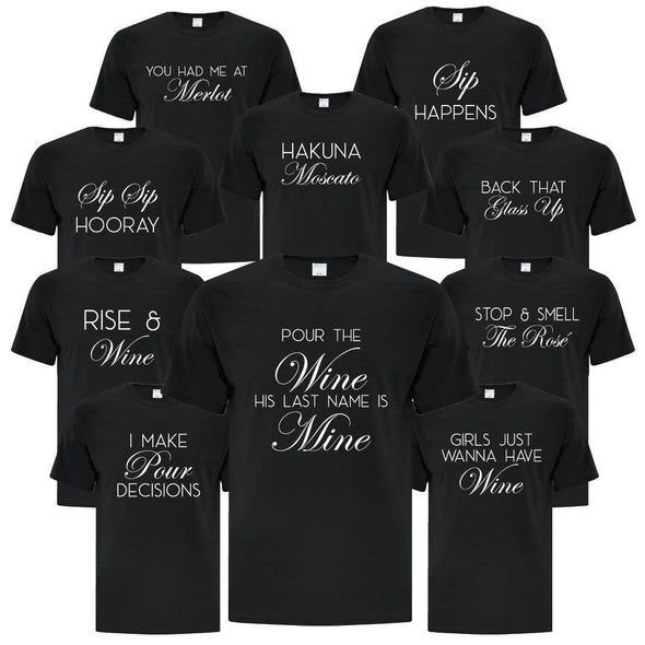 Wine Inspired Bachelorette Collection - Custom T Shirts Canada by Printwell