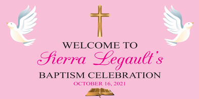 Customizable Baptism Banner - Custom T Shirts Canada by Printwell