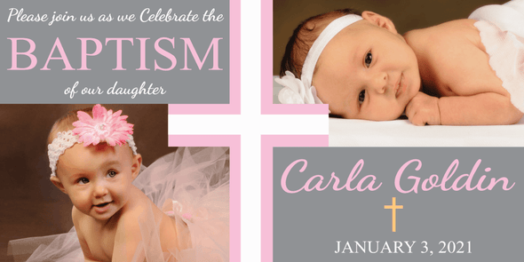 Customizable Baptism Banner - Custom T Shirts Canada by Printwell