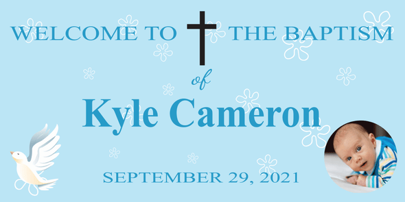 Customizable Baptism Banner - Custom T Shirts Canada by Printwell