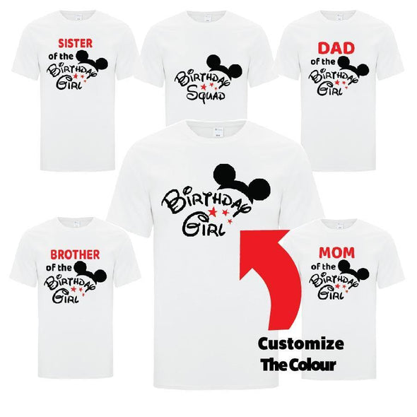 Disney Themed Birthday Girl T-shirt Collection - Printwell Custom Tees