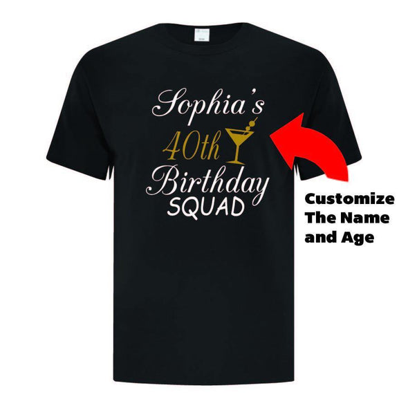 Birthday Celebration Squad T-shirts - Printwell Custom Tees