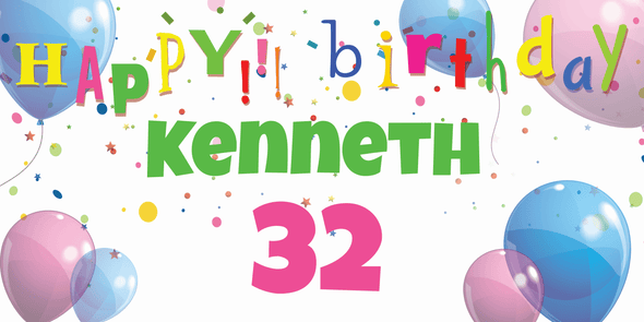 Customizable Birthday Banner - Custom T Shirts Canada by Printwell