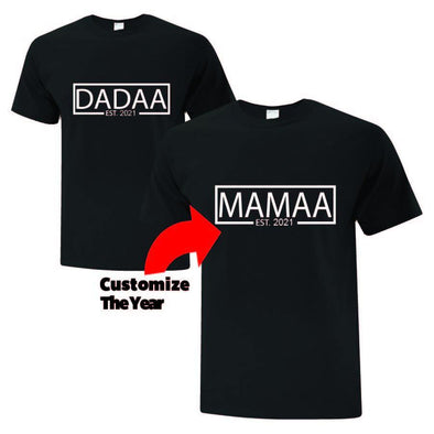 New Parents Est. T-Shirts - Printwell Custom Tees