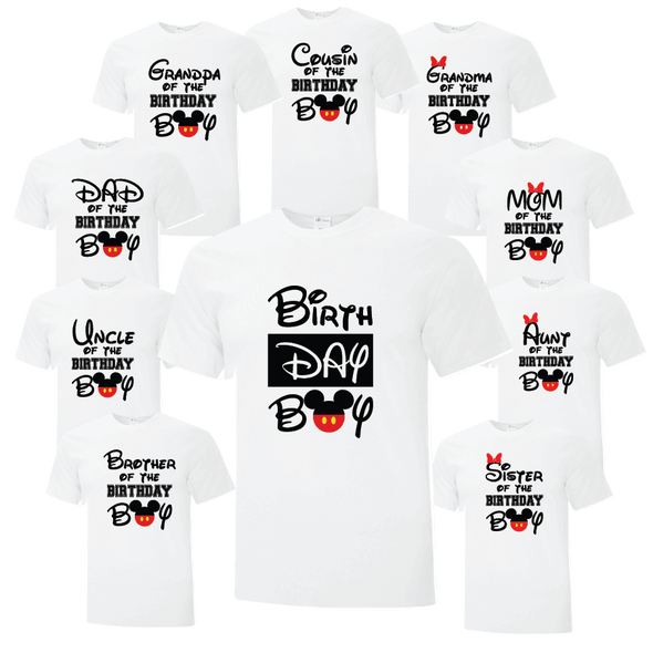 Fun Disney Themed Birthday Boy Tshirts - Printwell Custom Tees