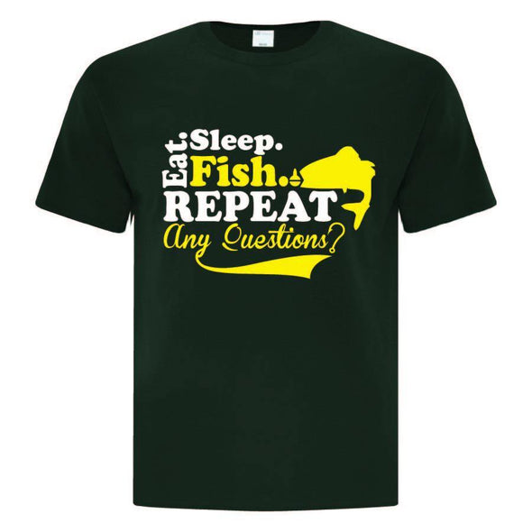 Eat Sleep Fish Repeat T-Shirt - Printwell Custom Tees
