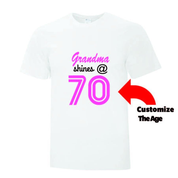 Grandma Shines Birthday TShirt - Printwell Custom Tees