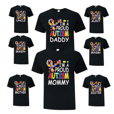 Daddy Proud Autism Family Collection - Printwell Custom Tees