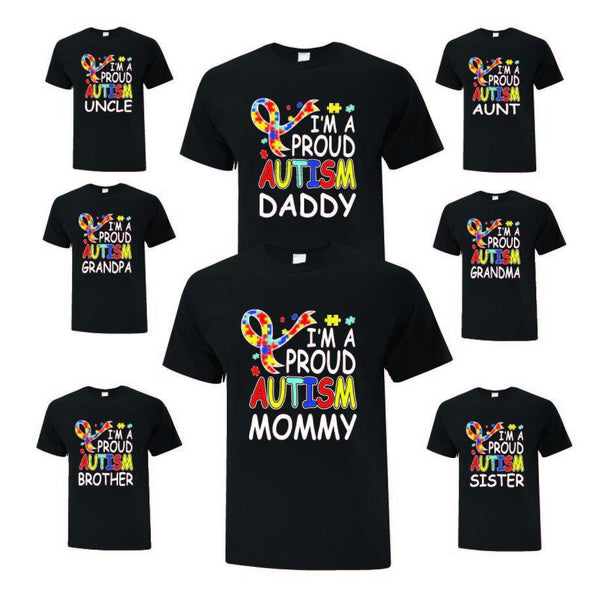 Daddy Proud Autism Family Collection - Printwell Custom Tees