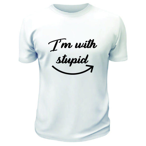 I'm with Stupid Couple TShirts - Printwell Custom Tees