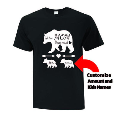We Love Mom Beary Much TShirt - Printwell Custom Tees