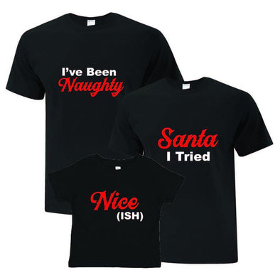 Naughty Family Christmas TShirts - Printwell Custom Tees