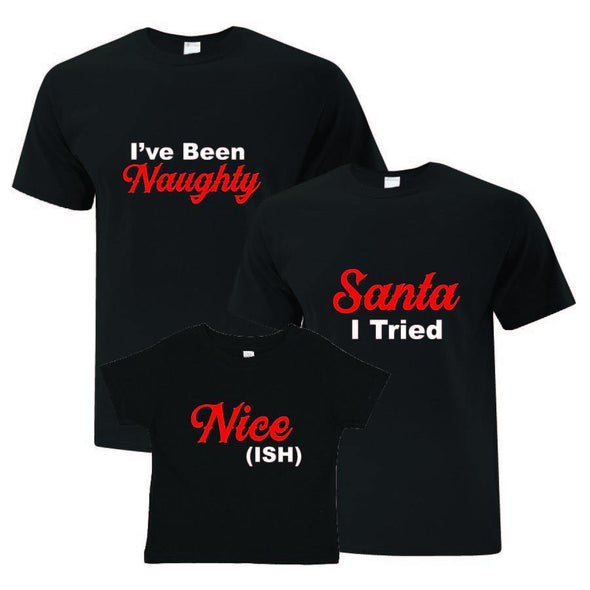 Naughty Family Christmas TShirts - Printwell Custom Tees