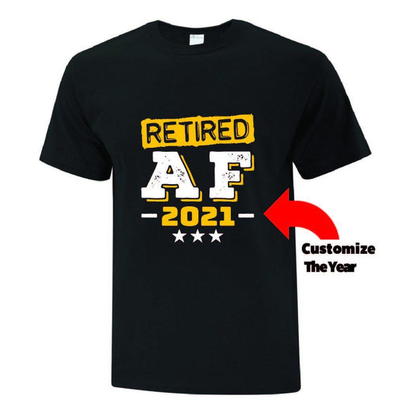 Retired AF TShirt - Printwell Custom Tees