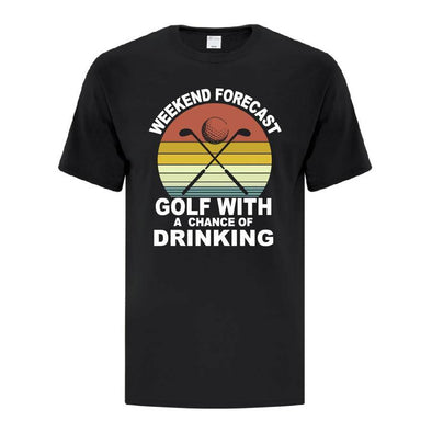 Weekend Forecast Golf T-Shirt - Printwell Custom Tees