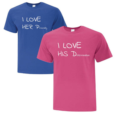 I Love His and Hers Collection - Custom T Shirts Canada by Printwell