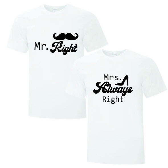 *pending update to logo* Mr Right TShirts - Printwell Custom Tees