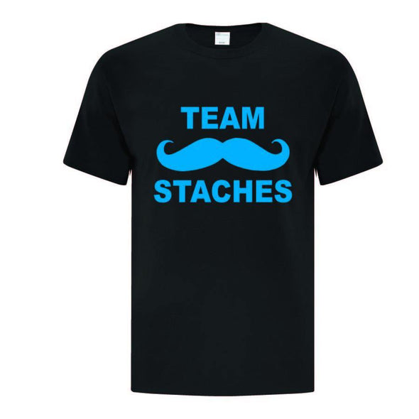 Lashes vs. Staches T-Shirt - Printwell Custom Tees